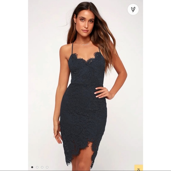 Lulus Dresses & Skirts - Lulu’s Navy Lace Dress